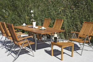 Gartengruppe Holz/Edelstahl